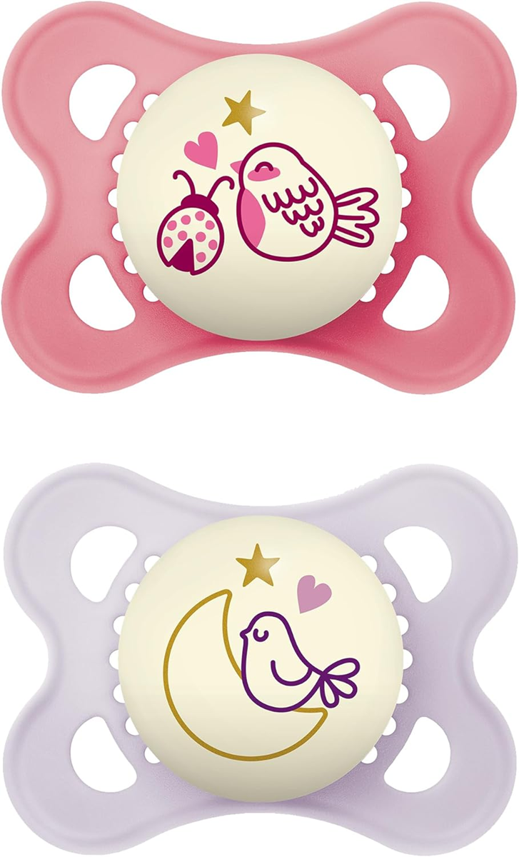 MAM ORIGINAL NIGHT fopspeen x2 2-6m lichtgevend
