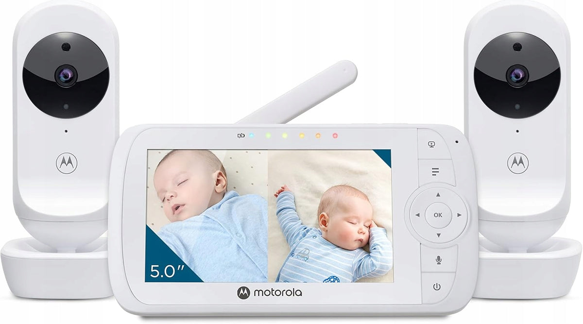 MOTOROLA VM35-2 babyfoon 5" + 2 camera's
