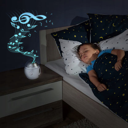 REER My Magic Starlight projektor pozytywka lampka z projekcją gwiazd, uspokajająca lampka nocna do pokoju dziecka