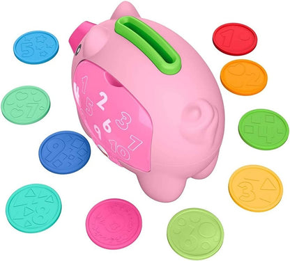FISHER-PRICE interactieve spaarvarken beweging en geluiden ENGELS