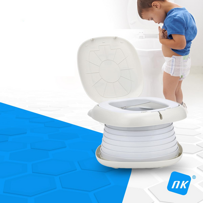 NK opvouwbare reispot draagbaar toilet + zakken en etui