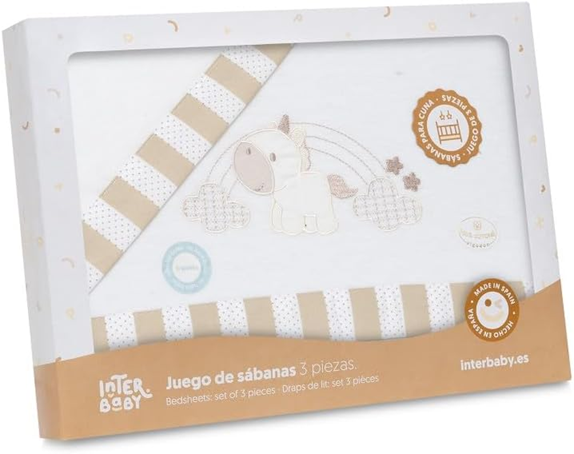 INTERBABY 3-delige beddengoedset 60x120 / 40x60 / 110x155