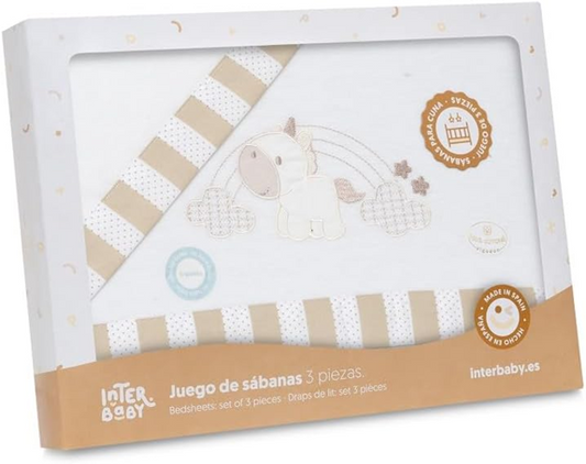 INTERBABY 3-delige beddengoedset 60x120 / 40x60 / 110x155