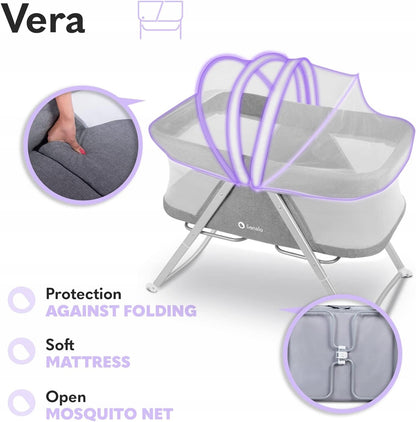 LIONELO VERA 3en1 cuna de viaje plegable hasta 9 kg para bebés