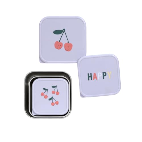Lässig Happy Fruits stainless steel snack containers 3 pcs.