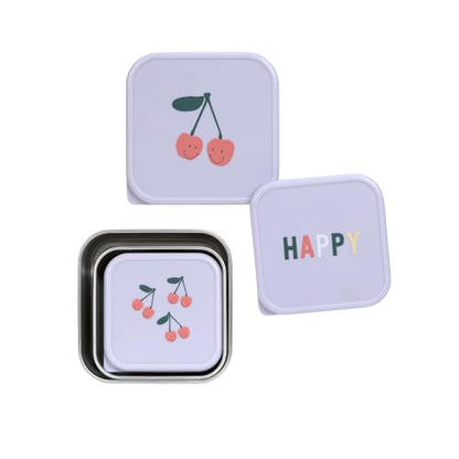 Lässig Happy Fruits stainless steel snack containers 3 pcs.