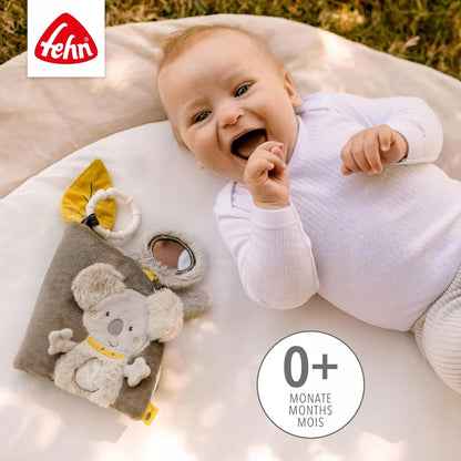 FEHN AUSTRALIA książeczka sensoryczna ZAWIESZKA, koala, 0+, zabawka sensoryczna dla niemowląt