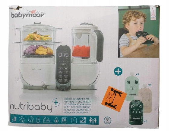BABYMOOV Nutribaby + 5v1 kuchynský robot, parný mixér a sterilizátor