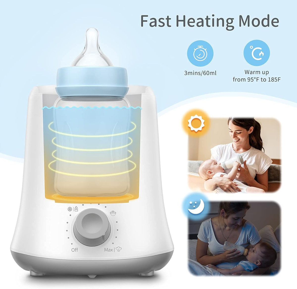 KISDREAM HB-052 flessen- en potjesverwarmer 4-in-1