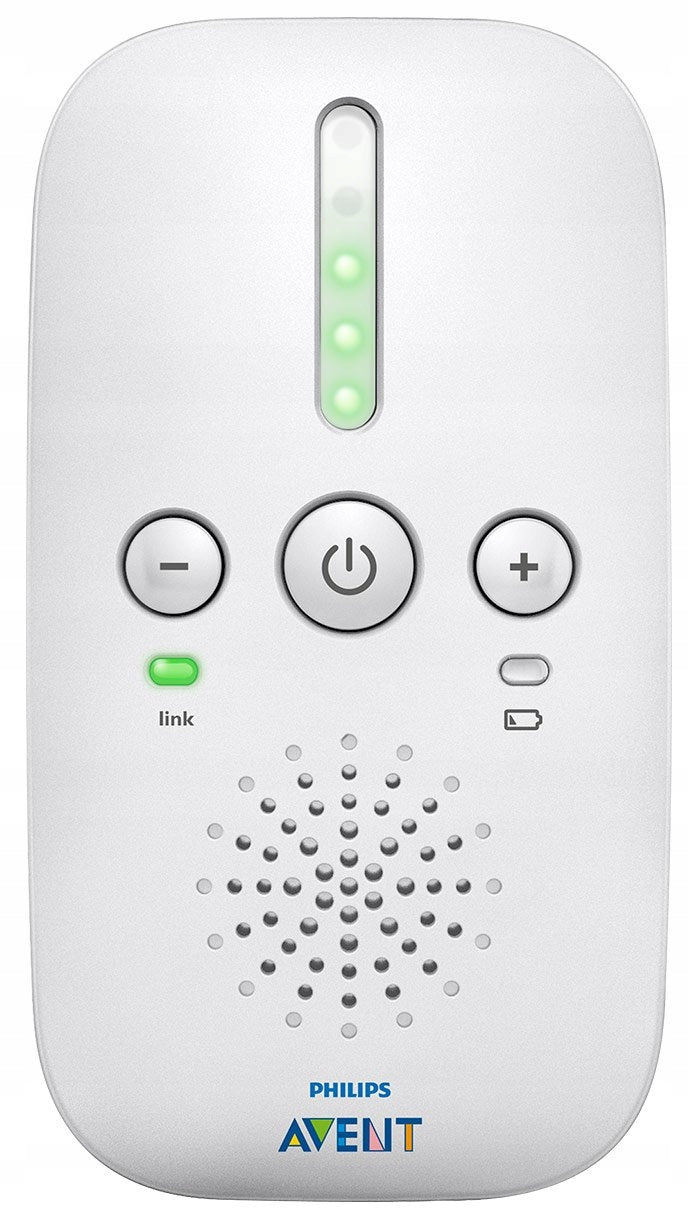 PHILIPS AVENT SCD503 niania elektroniczna DECT, biało-niebieska, z diodami i przyciskami regulacji