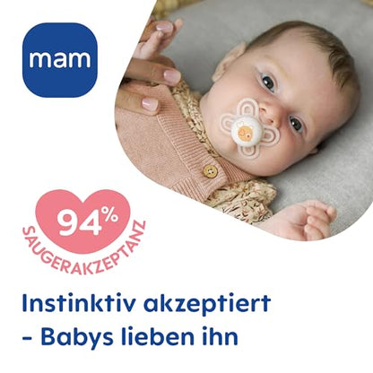 MAM Perfect Day & Night silicone pacifier 0-6m x4 GLOW-IN-THE-DARK