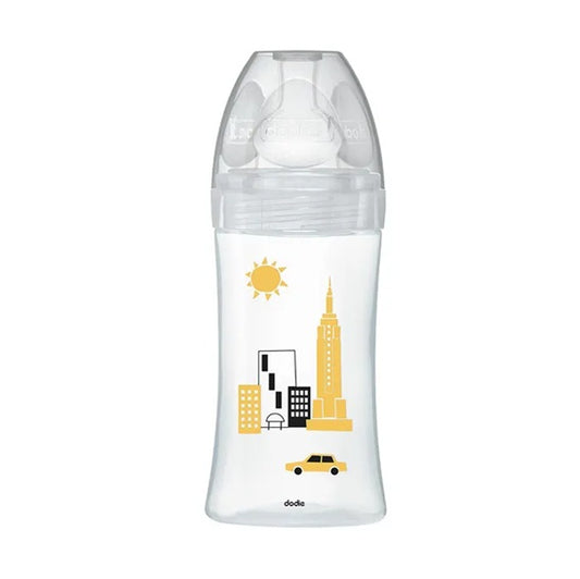 DODIE Sensation+ NEW YORK glazen fles 270 ml 0-6 m speen 2 medium flow