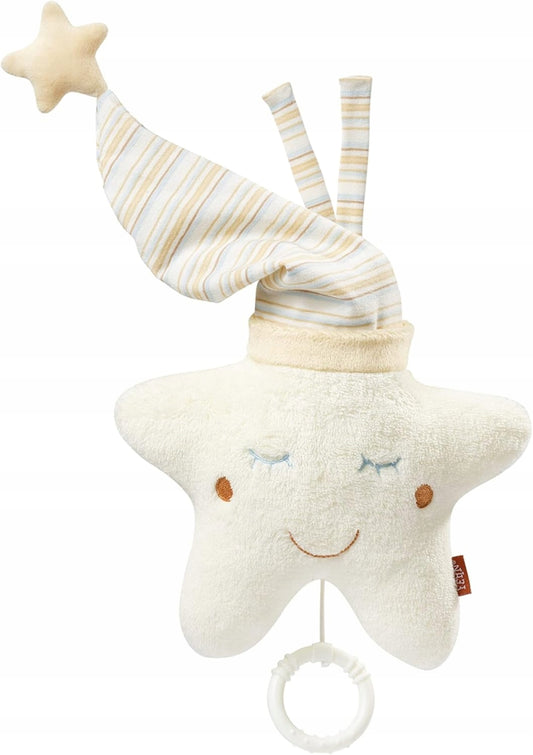 FEHN pluchen knuffel met muziekdoos STER 21 x 22 cm