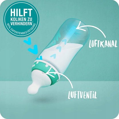 NUK ANTI-COLIC Professional butelki 3x 300 ml 0-6, system antykolkowy z kanałem powietrznym