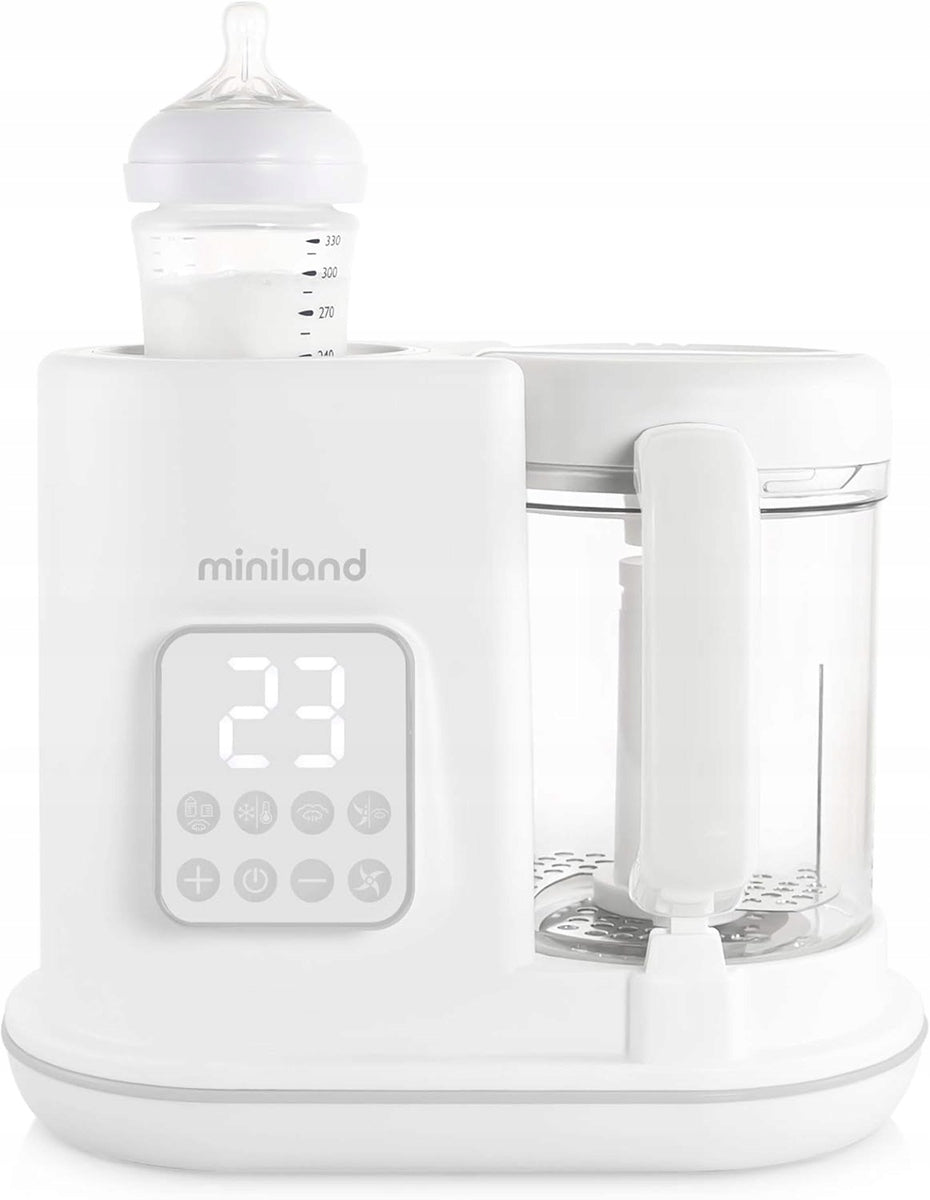 MINILAND Chefy 6 robot de cuisine 6-en-1 cuiseur vapeur mixeur + pince doseur sac