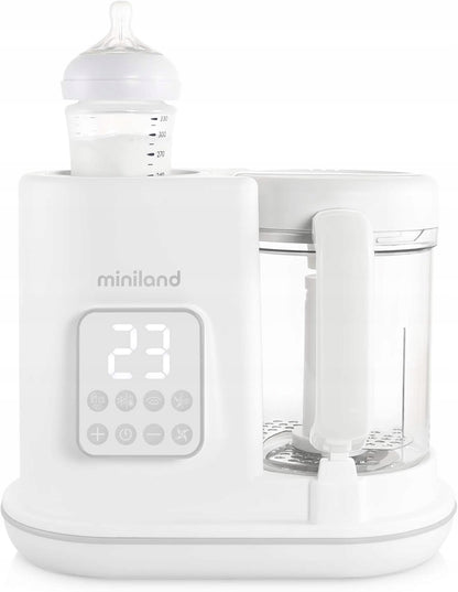 MINILAND Chefy 6 robot de cuisine 6-en-1 cuiseur vapeur mixeur + pince doseur sac