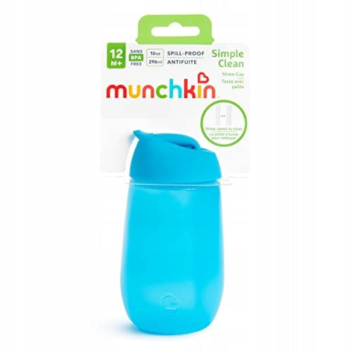 MUNCHKIN SIMPLE CLEAN cană cu pai x2 296ml 12luni+