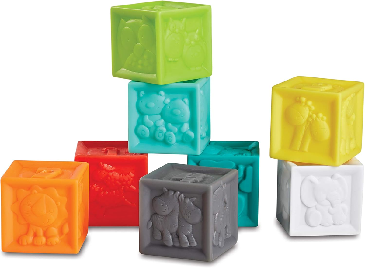 INFANTINO Senso Balls, Blocks & Buddies siliconen speelgoed 20 stuks