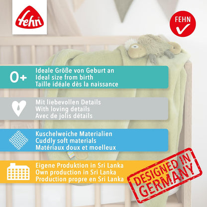 FEHN Kis kastély babatakaró 75x100 cm csörgővel
