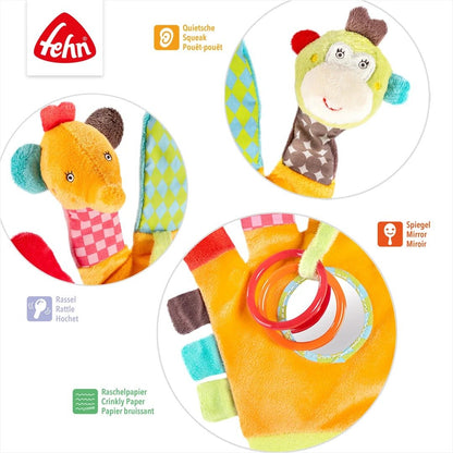 Fehn Safari pacynka sensoryczna z grzechotką