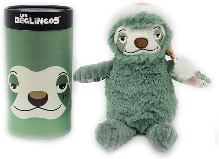LES DEGLINGOS zachte knuffel LENIWIEC CHILLOS 22 cm + doos