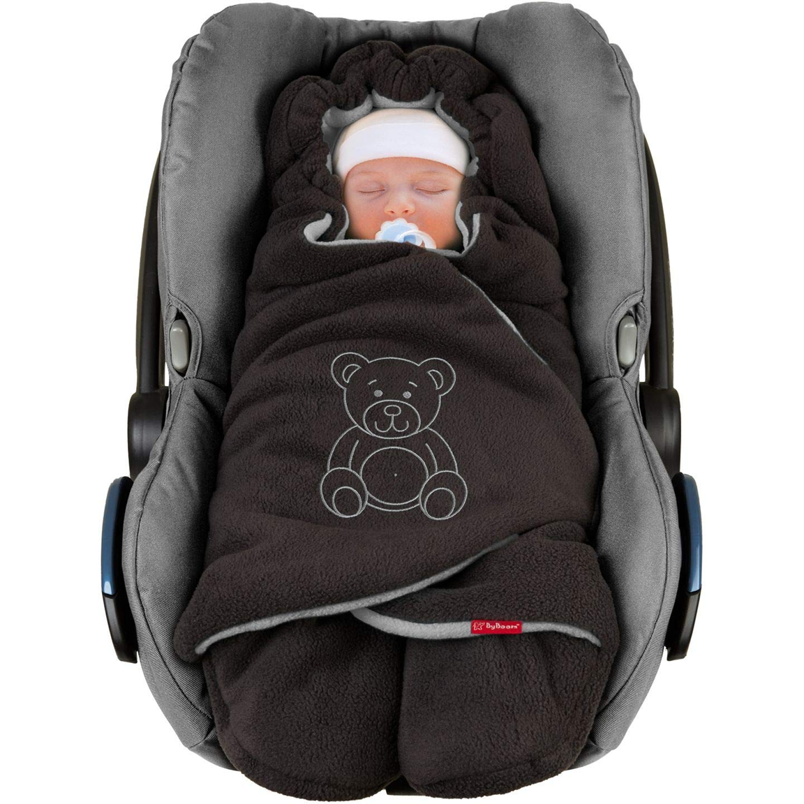 BYBOOM fleece deken voor kinderwagenzitje