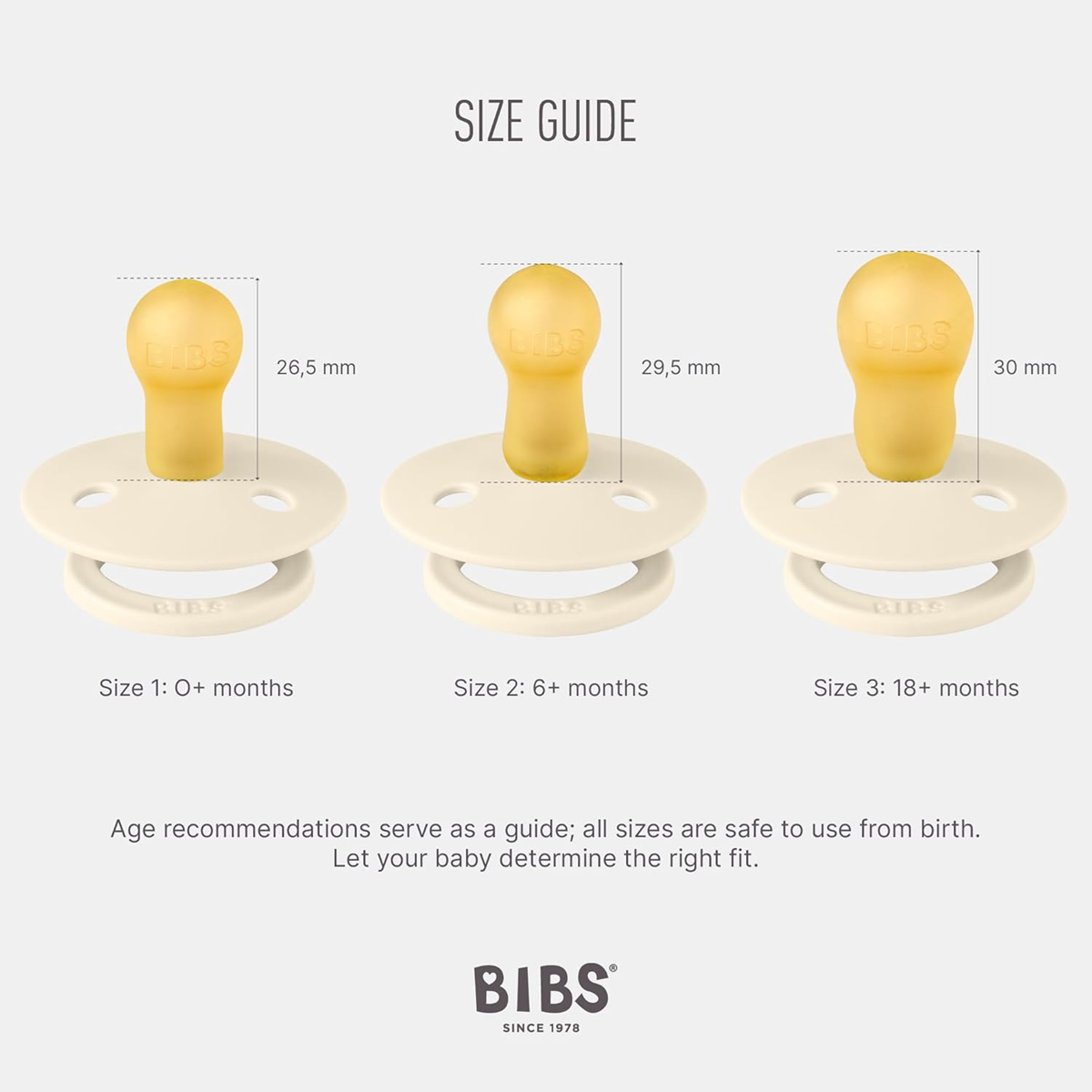 BIBS COLOUR sucettes apaisantes 2-pack caoutchouc 0-6 mois