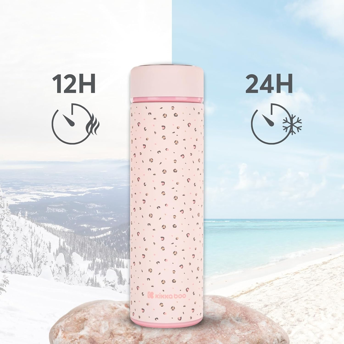 KIKKA BOO Savanna thermos van roestvrij staal 500 ml + theefilter