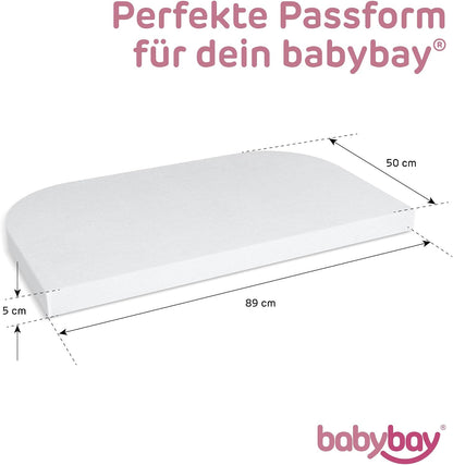 BABYBAY hoeslaken met elastiek en membraan 89x50 cm
