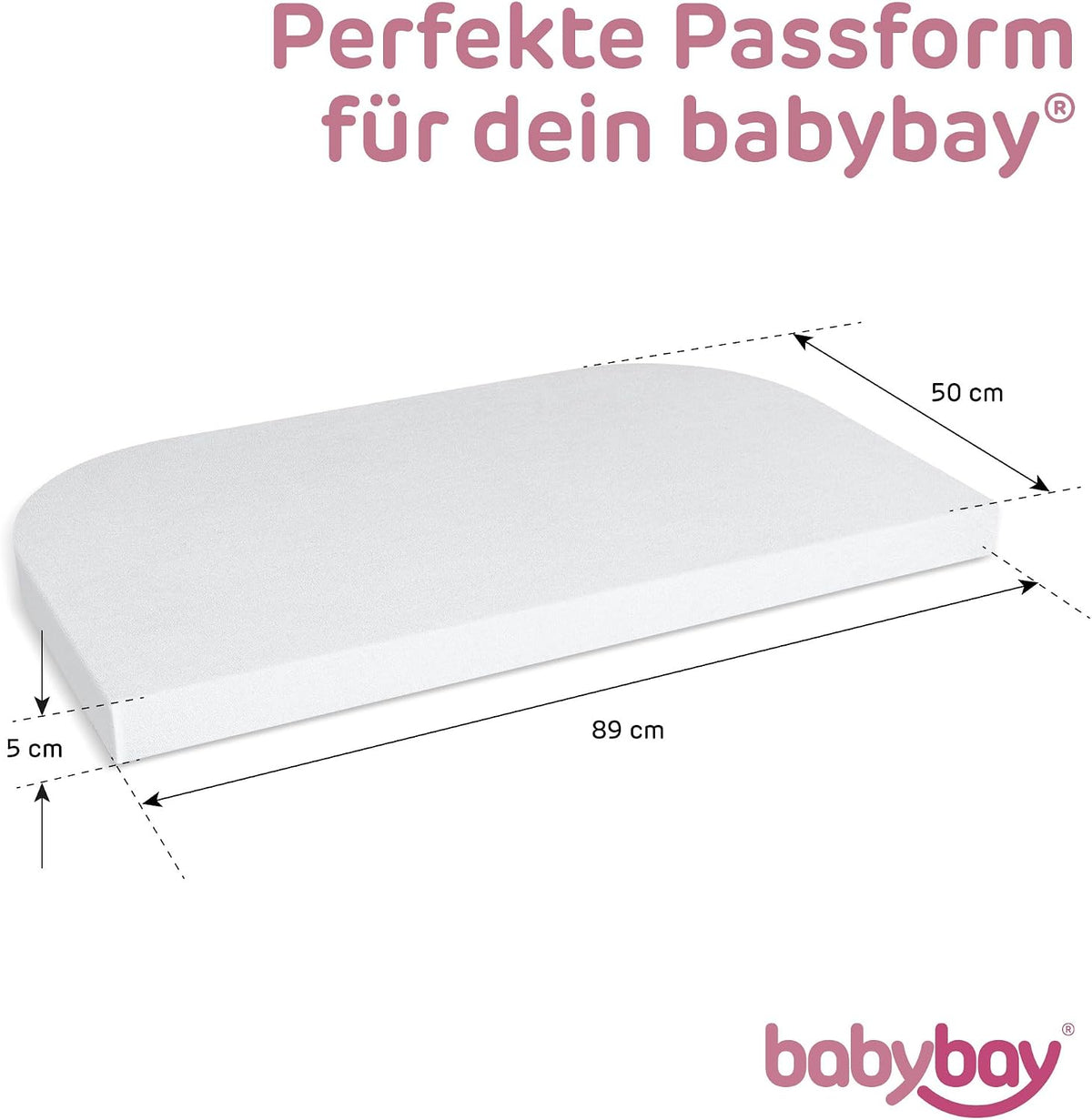 Drap housse avec élastique et membrane BABYBAY 89x50 cm