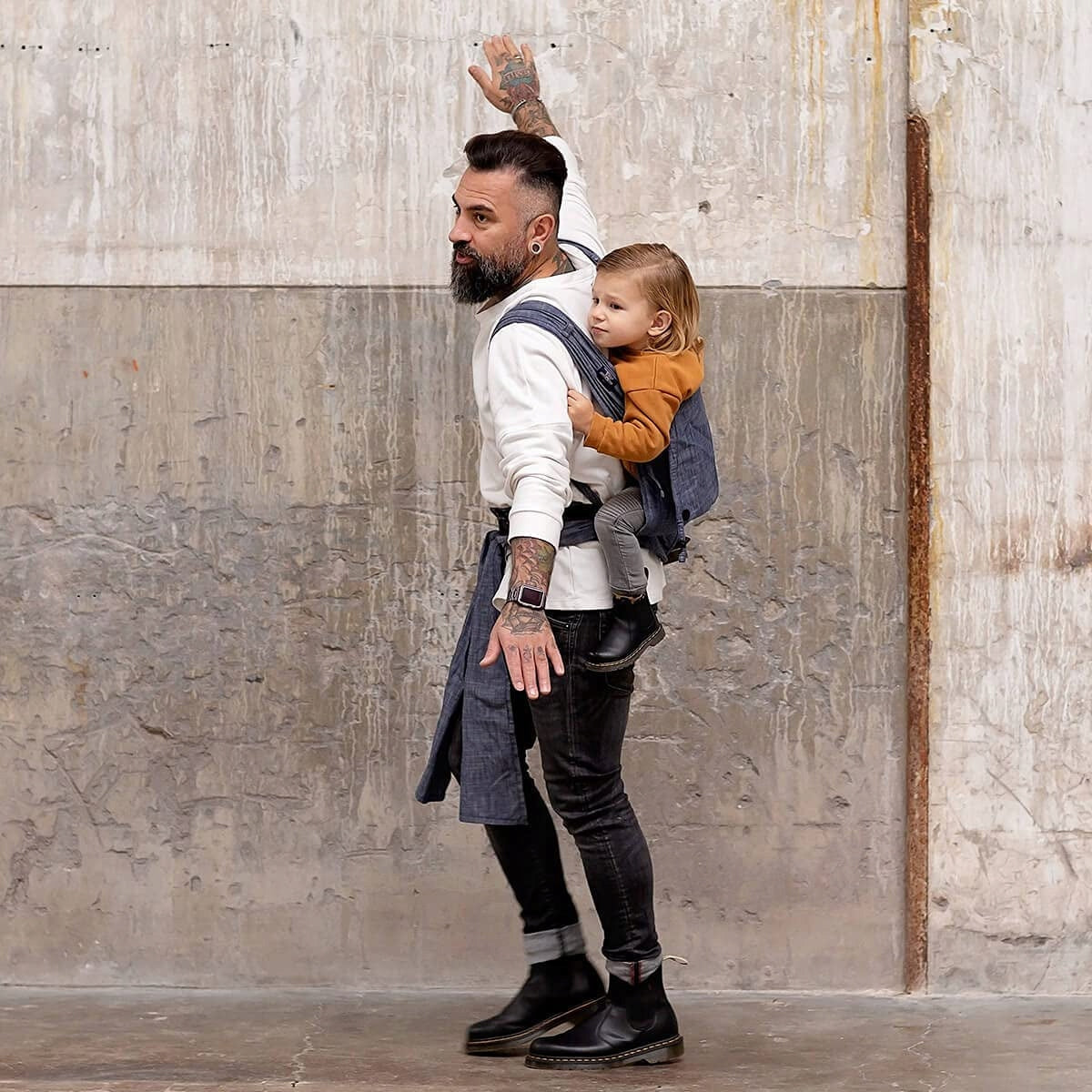 HOPPEDIZ hop-tye nosidełko ergonomiczne 0-30 msc, mei-tai do noszenia dziecka na plecach i przodem