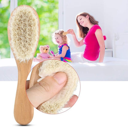 MUMUSUKI houten haarborstel met geitenhaar 0-6 m