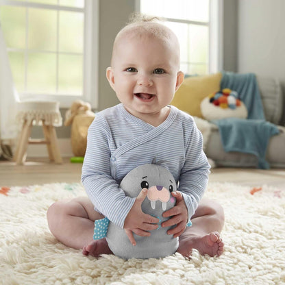 FISHER-PRICE Chill Vibes plüssjáték dallamokkal és rezgéssel FÓKA 17 cm