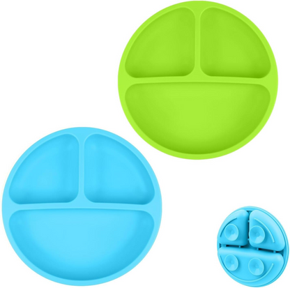 VICLOON driedelige bord met zuignap x2 + lepel x2 vork x2