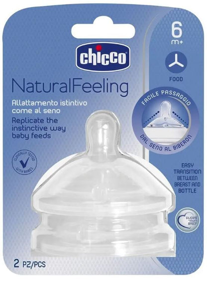 CHICCO tetina para biberón NaturalFeeling 6m+