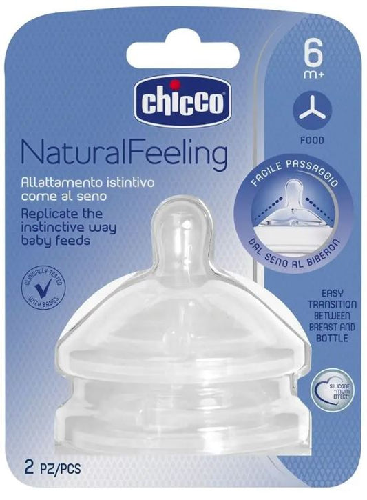 CHICCO tetina para biberón NaturalFeeling 6m+