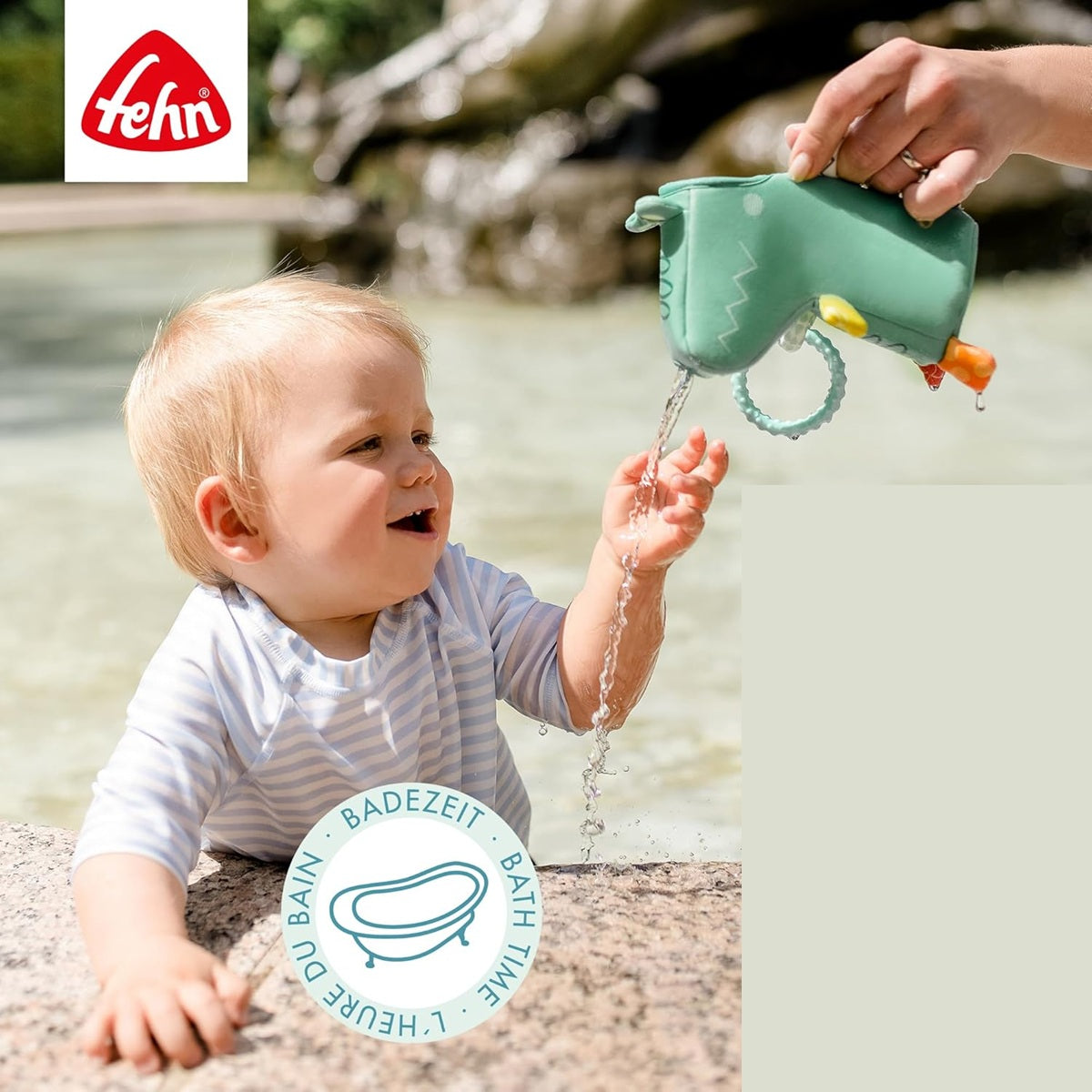 FEHN Plansch & Play krokodil gieter badspeelgoed 10 x 16 cm
