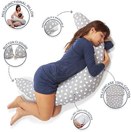Coussin multifonction NIIMO 3 en 1 pour grossesse, allaitement, nid + housse