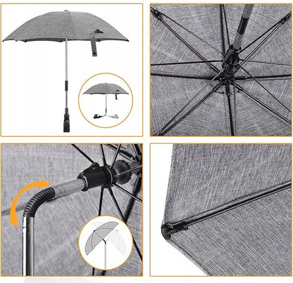 WINLOAD Sonnenschirm für Kinderwagen, Durchmesser 73 cm, UV-Schutz, wasserdicht