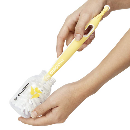 MEDELA 2-in-1 borstel voor het reinigen van spenen en flessen 30 cm + standaard