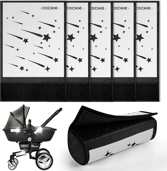 COCHIE reflectoren met klittenband voor kinderwagen en meer 10 x 15 cm 5 stuks METEORY