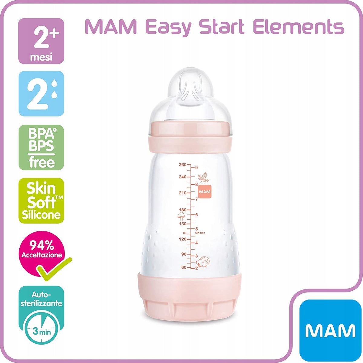 Fľaša MAM Easy Start proti kolike 260 ml 2m+