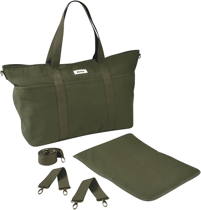 BÉABA Madrid XXL torba do przewijania 44 l, torba z matą do przewijania, 11 kieszeni i mocowaniem do wózka