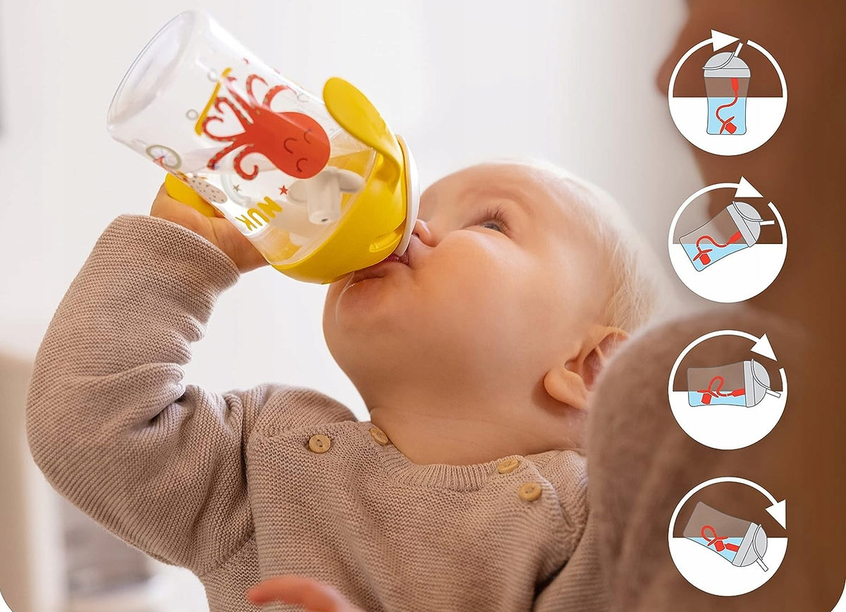 NUK Motion Cup NEKAPEK s elastickým brčkem 8 m+