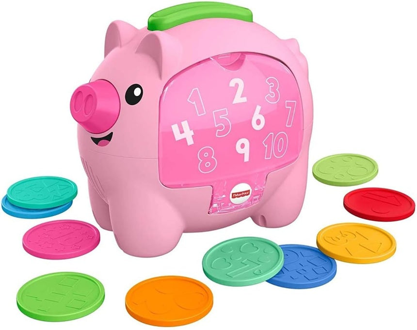 FISHER-PRICE interactieve spaarvarken beweging en geluiden ENGELS
