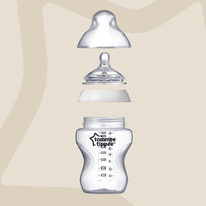TOMMEE TIPPEE zestaw startowy SZKLANE BUTELKI, butelka 150 ml z smoczkiem 0m+ i akcesoriami