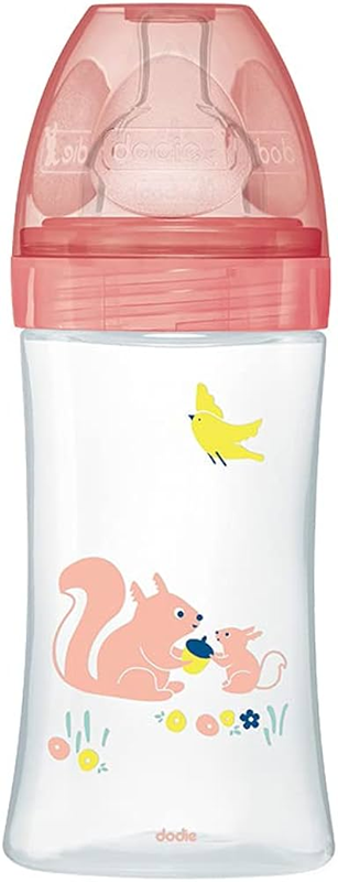 DODIE biberon 270 ml tétine 2 débit moyen 0-6 m ÉCUREUIL