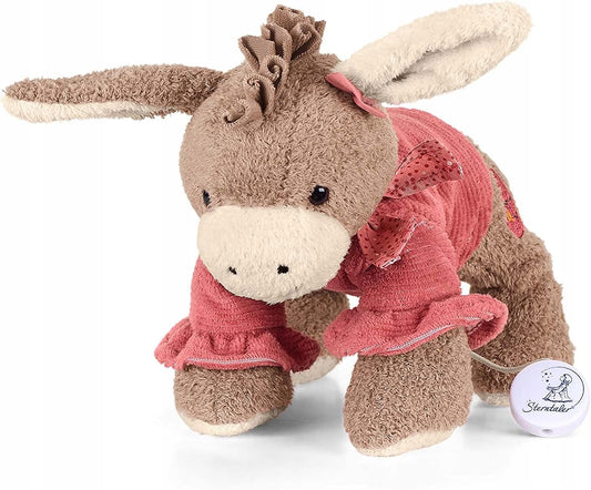 STERNTALER Osiołek Emmily PRZYTULANKA z POZYTYWKĄ 20 cm "O. brązowo-czerwona przytulanka z pozytywką You are my sunshine