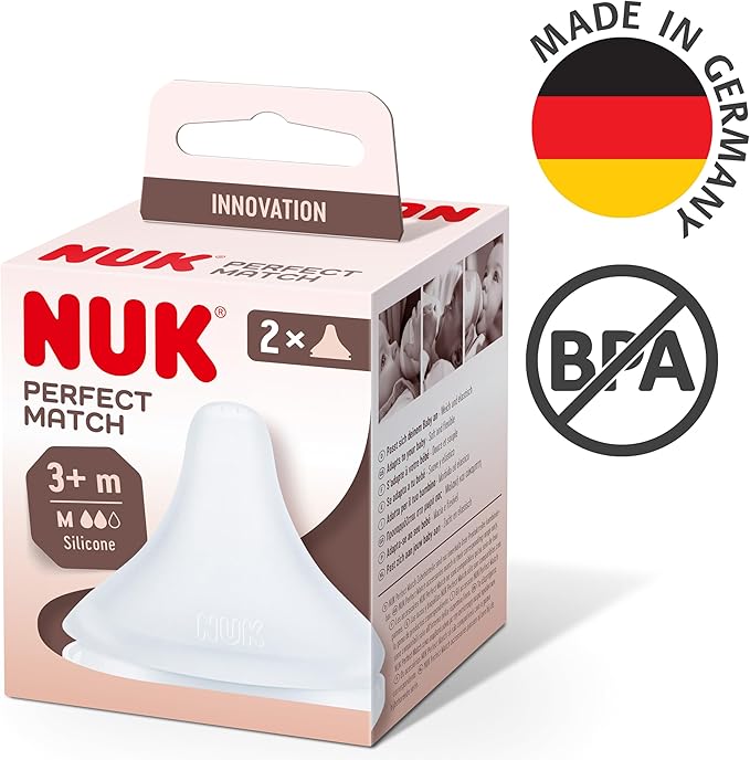 NUK Perfect Match flesspeen M medium flow 3 m+