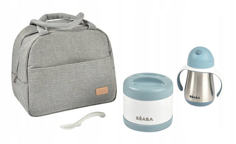 BEABA geïsoleerde thermotas + thermosfles drinkfles lepel